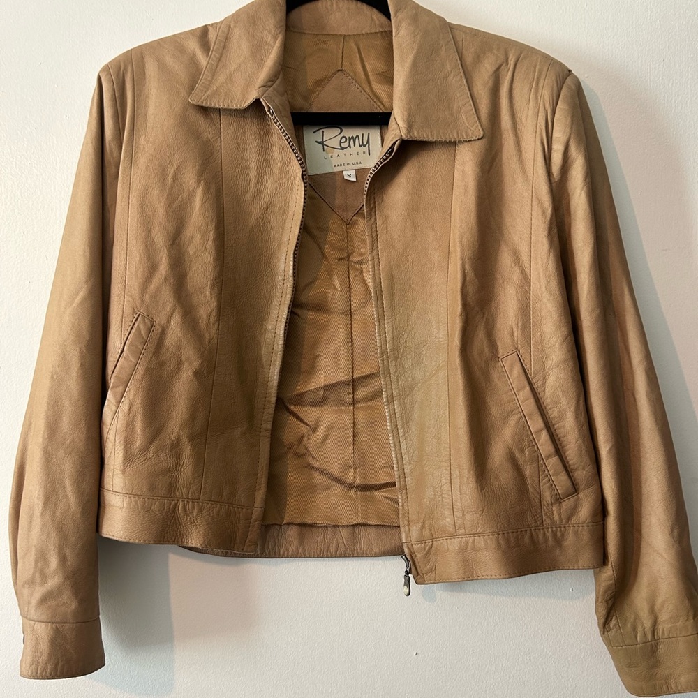 Vintage Remy Leather Moto Jacket Size Small